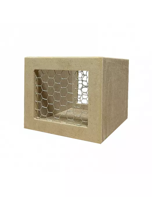 Madera CAJA CUBO REJILLA CADENCE 18x18x15cm