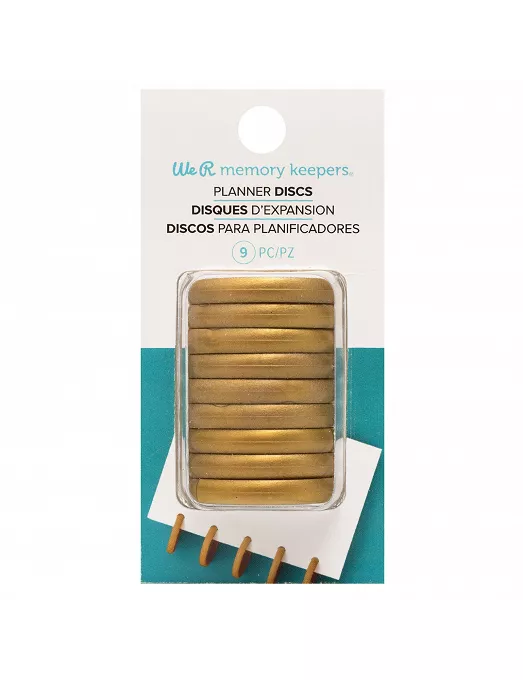 Anillas Disco Planners We R ORO 9ud-3,1cm
