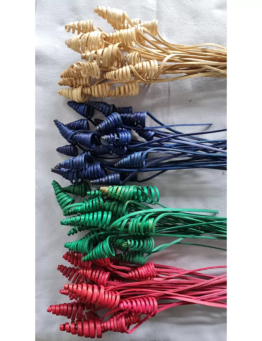 Madera conos encaracolados Azules 6 ud
