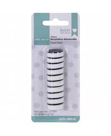 Aplicador mini RECAMBIO esponja tinta redondos ARTIS DECOR 10 ud