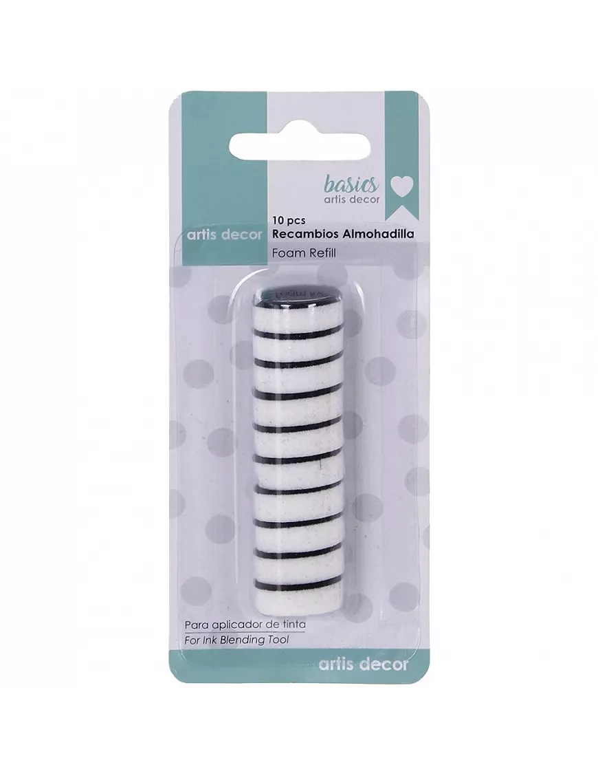Aplicador mini RECAMBIO esponja tinta redondos ARTIS DECOR 10 ud