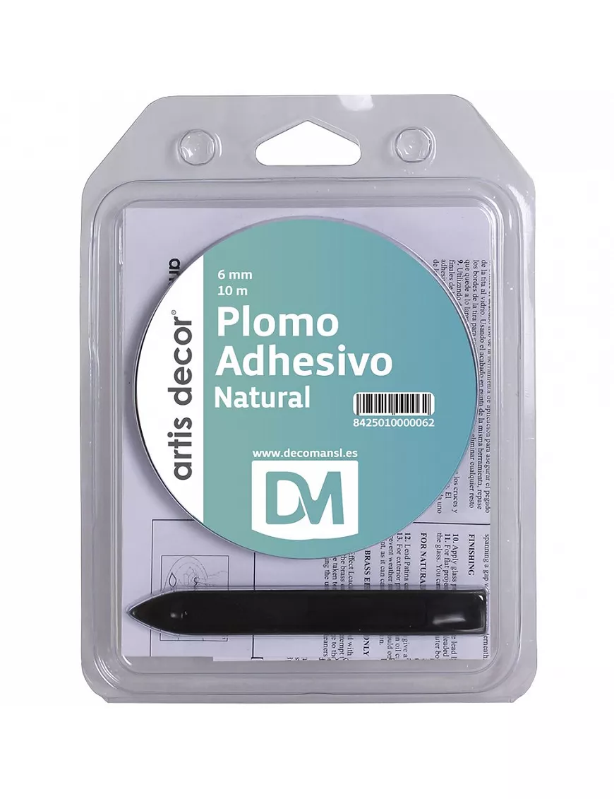 PLOMO ADHESIVO SIMPLE 6mmx10m NATURAL
