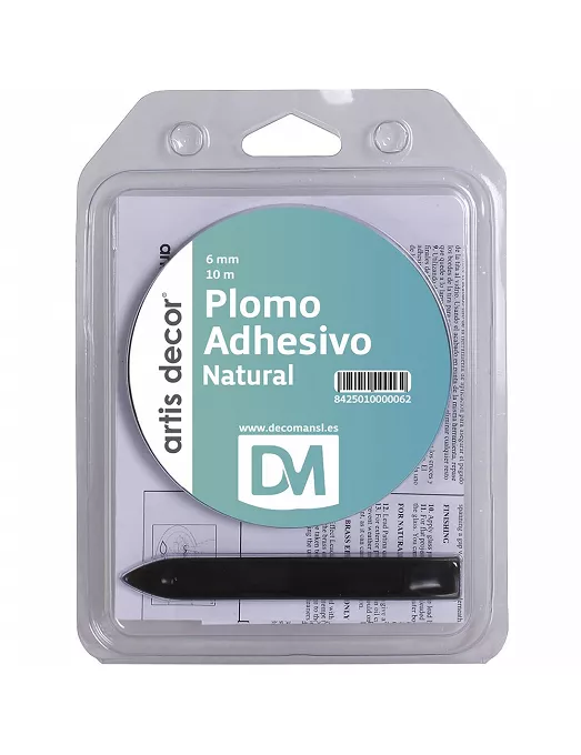 PLOMO ADHESIVO SIMPLE 6mmx10m NATURAL