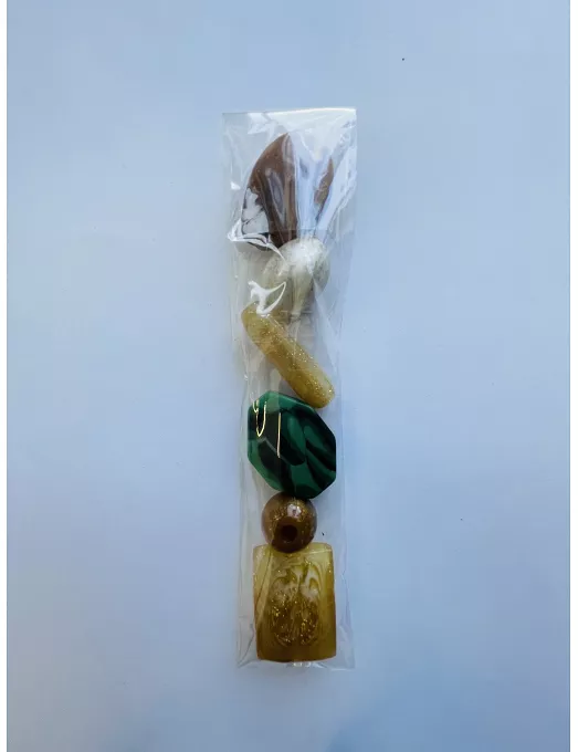 PIEDRAS BISUTERIA Antiguas 6pc Verde 2