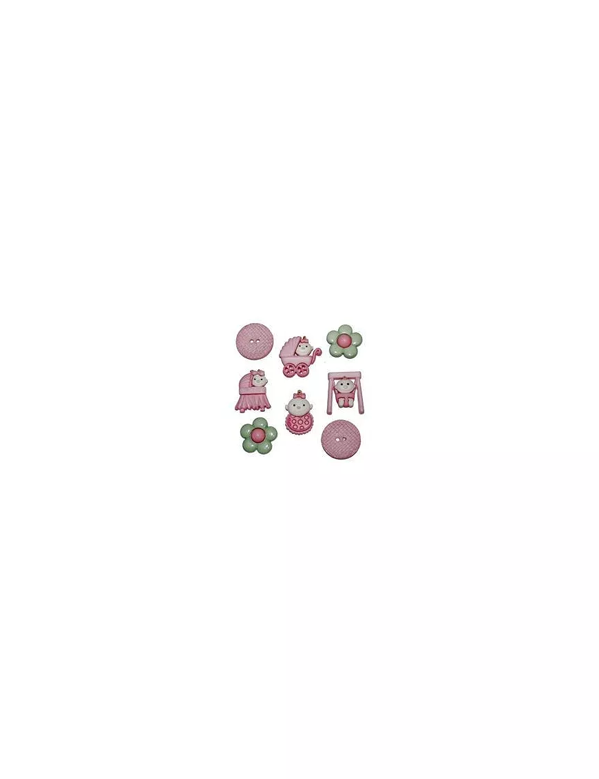 Botones BABY FUN -GIRL 8pc