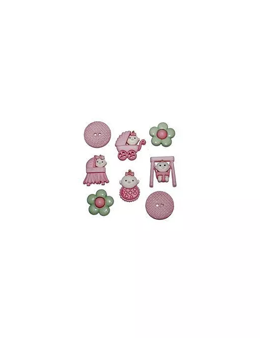 Botones BABY FUN -GIRL 8pc