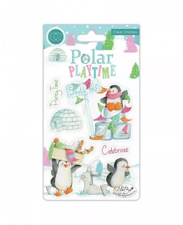 Sello Silicona CRAFT CONSORTIUM Polar Playtime Pingüinos