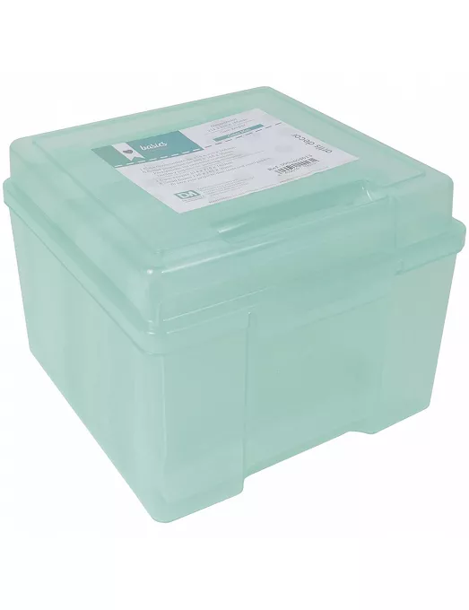 CAJA SET CONTENEDORA MINT 21x22x16cm 6ud (3 mint+3 transp.)