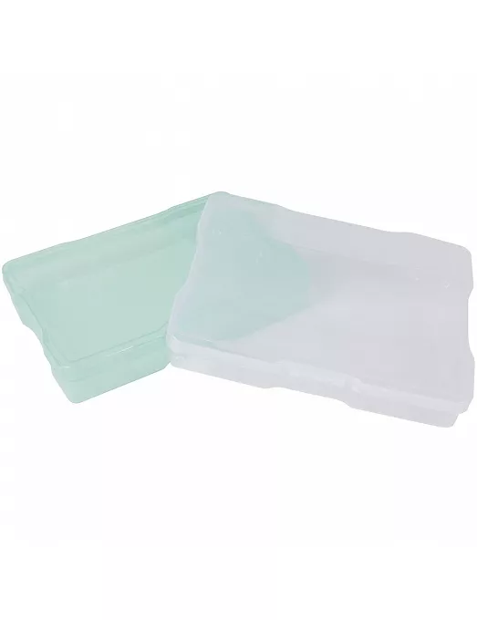 CAJA SET CONTENEDORA MINT 21x22x16cm 6ud (3 mint+3 transp.)