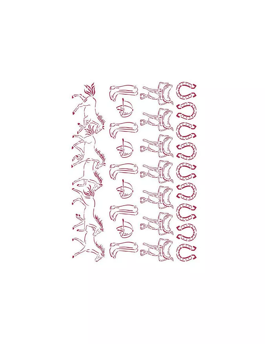 STENCIL Stamperia 21x29,7cm ROMANTIC HORSES Caballos Corredores