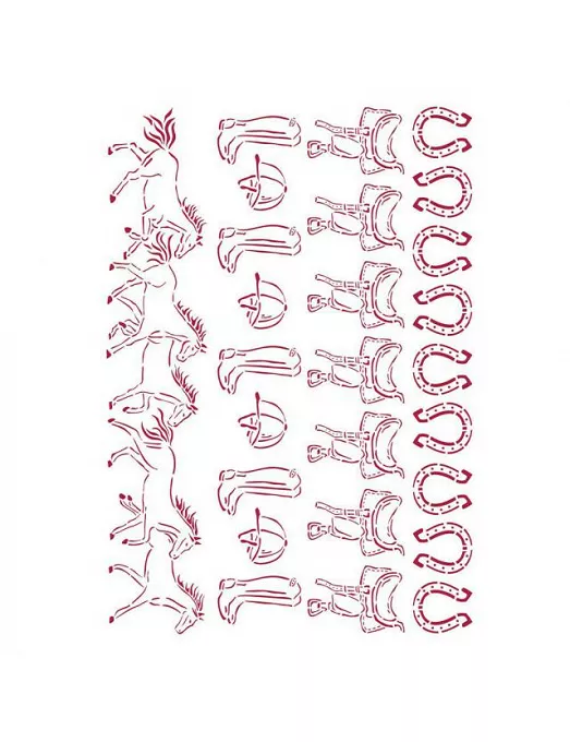 STENCIL Stamperia 21x29,7cm ROMANTIC HORSES Caballos Corredores