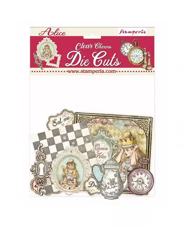 DIE CUTS CLEAR Stamperia ALICE CHARMS