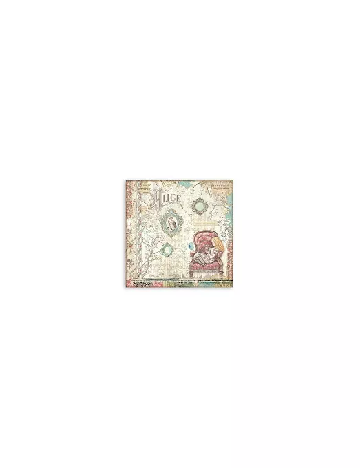 COLECCIÓN 30x30 STAMPERIA ALICE THROUGH THE LOOKING GLASS